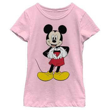 Girl's Disney Mickey Mouse Heart T-Shirt