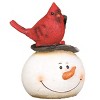Transpac Set of 3 Resin Snowman and Cardinal Figurines - Charming Christmas Decorative Objects for Holiday Cheer - 4 of 4