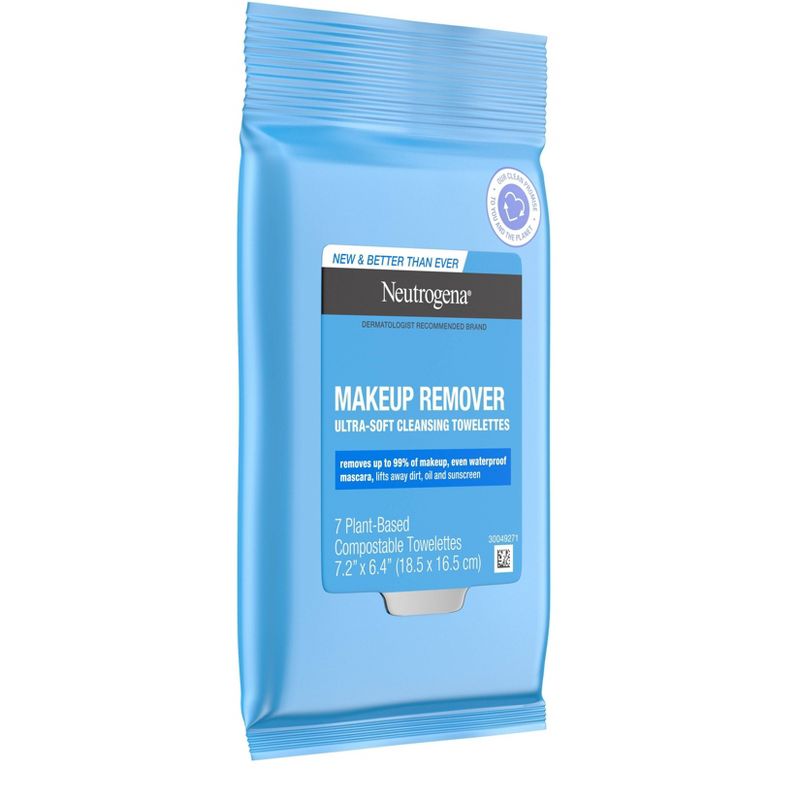 Neutrogena Facial Cleansing Makeup Remover Wipes, 3 of 12
