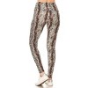 Slickblue Women's High-Waisted Yoga Style Leggings, One Size, Banded Lined Knit, Brown/Black/Grey/Snake Skin/Tie Dye - 3 of 4