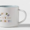 16oz Stoneware You're My Favorite Stacking Mug White - Threshold™ - 3 of 3
