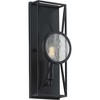 Progress Lighting Cumberland 1-Light Wall Sconce, Matte Black, Seeded Glass - 3 of 4