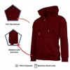 Men's Faux Shearling Lined Full Zip-Up Hoodie Sweatshirt - 4 of 4