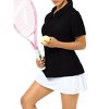 Clearlove Women's Zipper Golf Polo Shirts Short Sleeve Athletic Shirt with Collar Moisture Wicking - 3 of 4