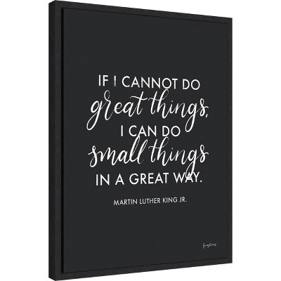 Black and White Inspirational Quote Framed Canvas Wall Art