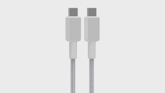 Anker 6&#39; 60W Braided USB-C to USB-C Max Fast Charging Cable - White, 2 of 7, play video