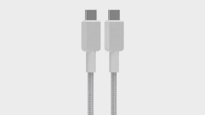 Anker 3&#39; 60W Braided USB-C to USB-C Max Fast Charging Cable - White, 2 of 8, play video
