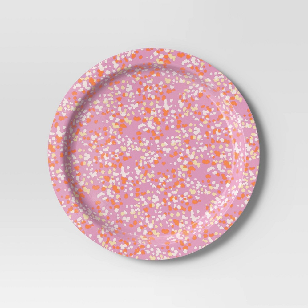 10.5" Plastic Terrazzo Pale Raspberry Dinner Plate Pink - Room Essentials™
