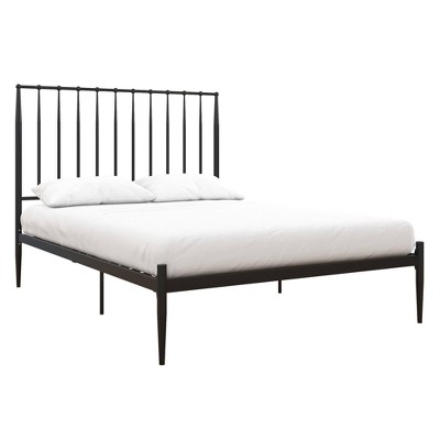 target black metal bed