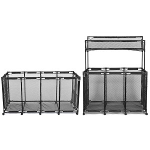Yescom 2 Pack Pool Float Storage Bin Basket for Toy Raft Noodles Outdoor Waterproof Large Black - 1 of 4