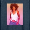 Women's - Whitney Houston - Gradient Photo Lightweight French Terry Wide Neck Long Sleeve Shirt - 2 of 4