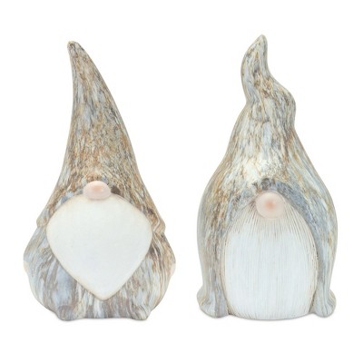 Melrose Terracotta Marble Gnome Figurine (Set of 2)