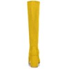 Allegra K Women's Side Zipper Padded Insole Chunky Heel Knee High Boots - 4 of 4