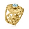 Ross-Simons Italian .90 Carat Sky Blue Topaz Etruscan-Style Ring in 14kt Yellow Gold - 3 of 4