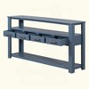 KIGFTSOD Modern Console Table, Sofa Table for Living Room with 4 Drawers and 2 Shelves - 4 of 4