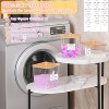 3-Pack Clear Laundry Pods Container & Dryer Sheet Holder Set with Bamboo Lids and Labels for Scent Booster, Powder, Pod Organization - 3 of 4