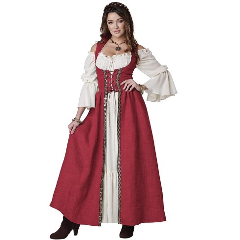 California Costumes Medieval Overdress Women's Costume (Red), Small/Medium