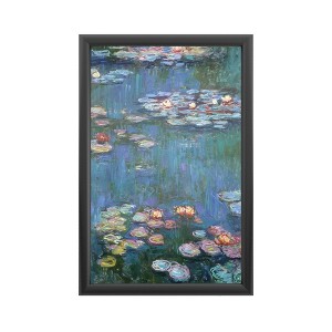 Trademark Fine Art - Claude Monet 'Waterlilies Classic' - Backlit LED Lightbox with Metal Frame - Ready to Hang with Anti-Glare Acrylic Cover - 1 of 4