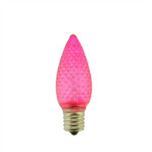 Northlight Pack of 4 Faceted Transparent Pink LED C9 Christmas Replacement Bulbs - 1 of 1