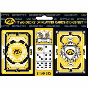 MasterPieces Officially Licensed NCAA Iowa Hawkeyes 2-Pack Playing cards & Dice set for Adults - 1 of 4