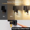 DORESshop 1W Plug-in Night Light with Round Shade, Up/Down Glow Wall-Mimic Design, Black, Slide Dimmer, 2700K Warm Light - 4 of 4