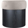 Meridian Furniture,Nimes Velour Fur Fabric Ottoman/Stool - 3 of 4