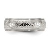 Black Bow Jewelry 7.5mm Stainless Steel Etched Ornate Design Ridged Comfort Fit Band - 3 of 4