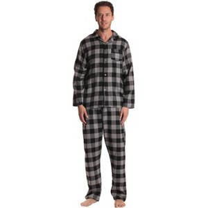 #followme Mens Plaid Button Front Flannel Pajamas Set / Winter Pajamas - 1 of 3