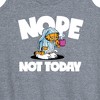 Women's - Garfield - Nope Not Today Graphic Racerback Tank - 2 of 4