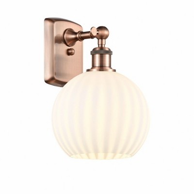 White Venetian - 1 Light Wall Sconce In Modern Style-11 Inches Tall and 8 Inches Wide