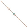 Chisel Stainless Steel Polished Rose IP-plated Multicolor Crystal 7.5" Bracelet with 1" Extension - 3 of 3