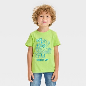 Toddler Boys' Short Sleeve Turn It Up Graphic T-Shirt - Cat & Jack™ Green - 1 of 4