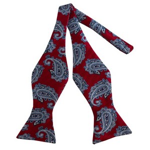 Men's Paisley 2.75" x 4.75" Adjustable 16" - 22" Self-Tie Bow Tie - 1 of 3