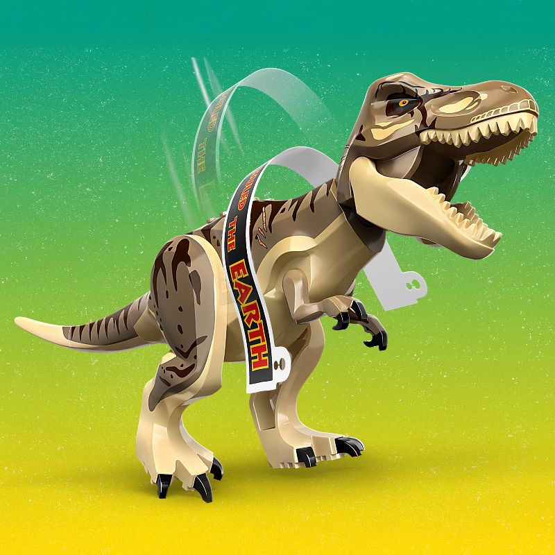 LEGO Jurassic Park Visitor Center: T. rex &#38; Raptor Attack Dinosaur Toy 76961, 5 of 8