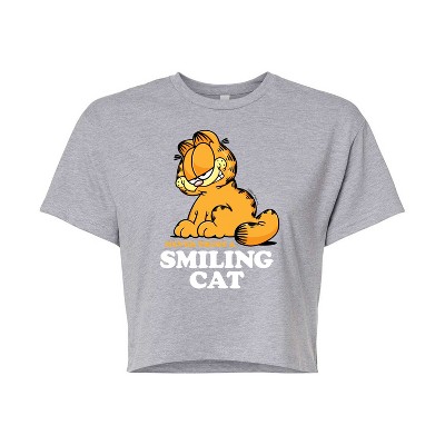 Never Trust A Smiling Cat - T-Shirt Donna Gatto - Cotone Ring Spun Nero - Serigrafia Originale