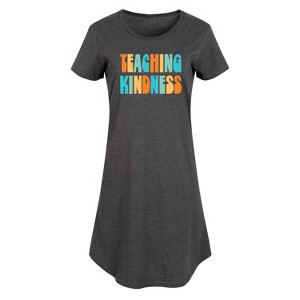 Women's - Instant Message - Kindness Teaching Graphic T-shirt Dress - 1 of 4