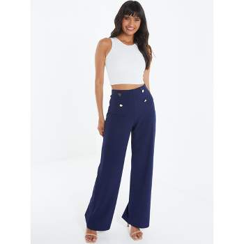 QUIZ Women's 4 Button Palazzo Pant