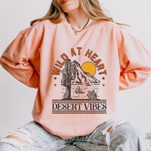 Simply Sage Market Wild At Heart Lightweight Garment Dyed Sweatshirt - 1 of 4