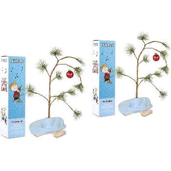 Productworks 24-Inch Charlie Brown Musical Christmas Tree With Linus' Blanket, 2-Pack