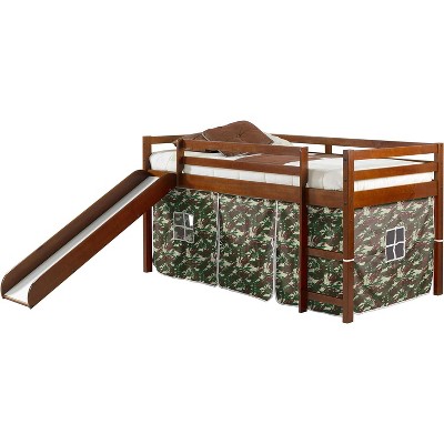 Donco TENT BED ESPRESSO W/CAMO TENT KIT