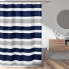 Sweet Jojo Designs Shower Curtain 72in.x72in. Stripe Blue Grey - 2 of 4