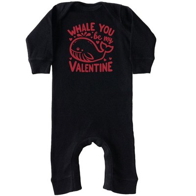 The Juniper Shop Valentines Whale Baby Romper