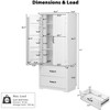Bella Depot 71" Farmhouse Kitchen Pantry Cabinet with 2 Drawers - 4 of 4