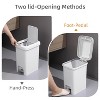 Aoibox Slim Bathroom Trash Can with Soft Close Lid, Step-On Pedal Garbage Bin for Toilet, Office, Bedroom, Kitchen, Living Room, 1.9 Gallon Capacity - 2 of 4