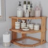 Hastings Home 3-Tier Bamboo Corner Shelf and Storage Organizer for Kitchen or Bathroom Countertop, Cabinet, or Cupboard - 4 of 4