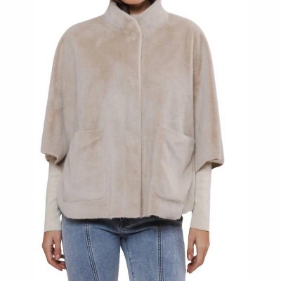 Women's Dewi Faur Fur Cape Birch - RINO & PELLE
