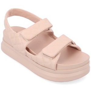 Journee Collection Womens Debby Hook and Loop Platform Sandals - 1 of 4