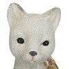 14" x 7" Magnesium Oxide Farmhouse Polystone Cats Garden Sculpture White - Olivia & May - 4 of 4