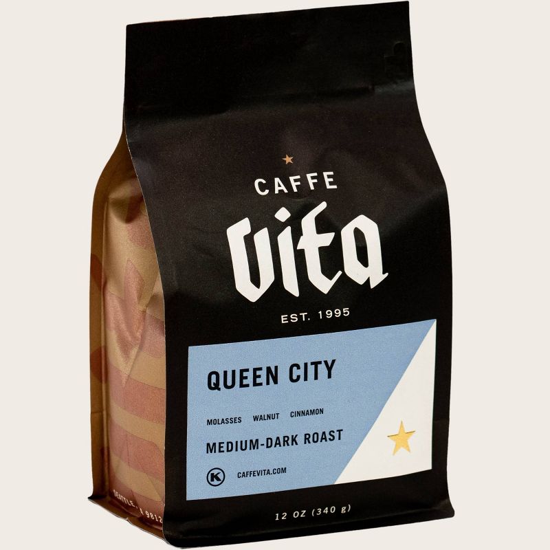 Caffe Vita Queen City Medium Roast Whole Bean Coffee - 12oz, 2 of 4
