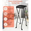TASALON Premium Salon Folding Tray on Wheels, Rolling Service Tray for Beauty Salon - Black - 4 of 4